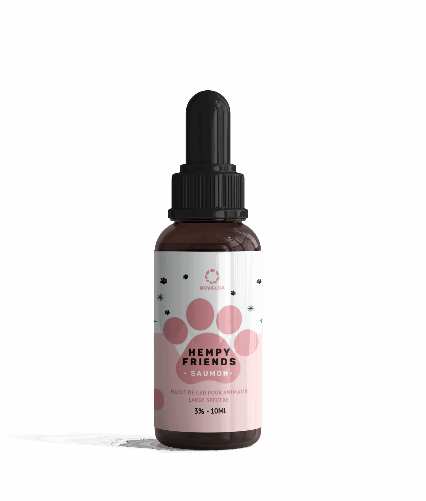 Huile CBD Animaux 3% au saumon – bien-être chiens et chats