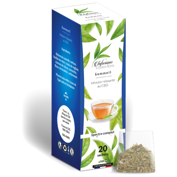 Infusion CBD Spectre Complet Sommeil – sachets pour nuits paisibles