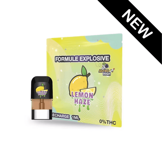 Recharge Astro High HE 90% cartouche compatible vape pen arôme Lemon Haze