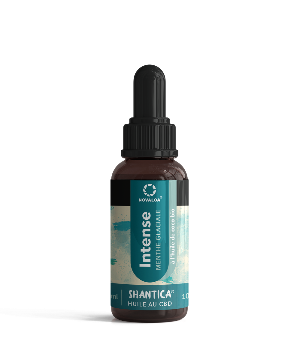 Huile CBD Full Spectrum 10% arôme menthe – flacon compte-gouttes
