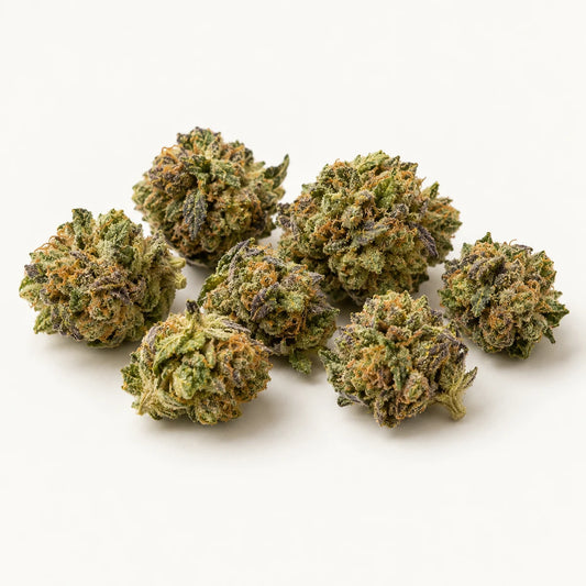 Illustration de Small Bud CBD Rainbow sur fond clair