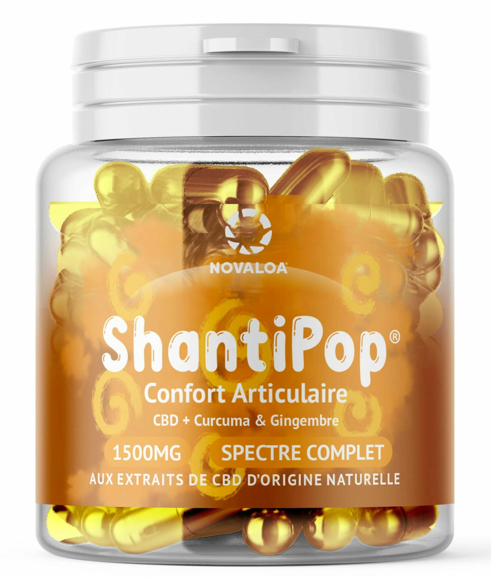 Gélules CBD Confort Articulaire avec curcuma et gingembre