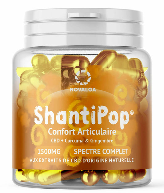 Gélules CBD Confort Articulaire avec curcuma et gingembre