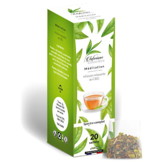Infusion CBD Spectre Complet Méditation – sachets bien-être