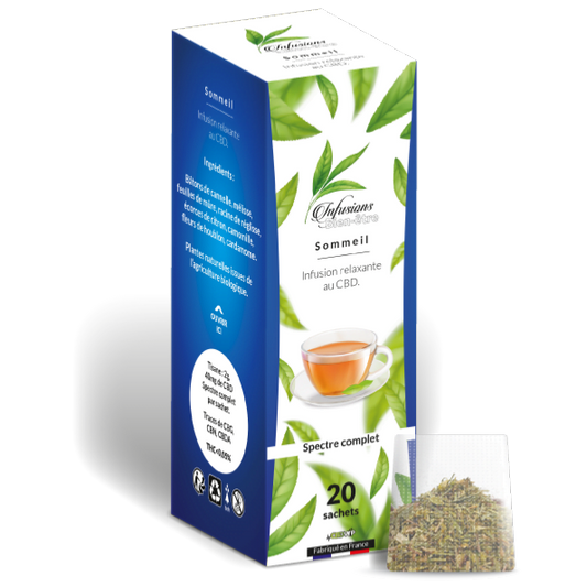 Infusion CBD Spectre Complet Sommeil – sachets pour nuits paisibles