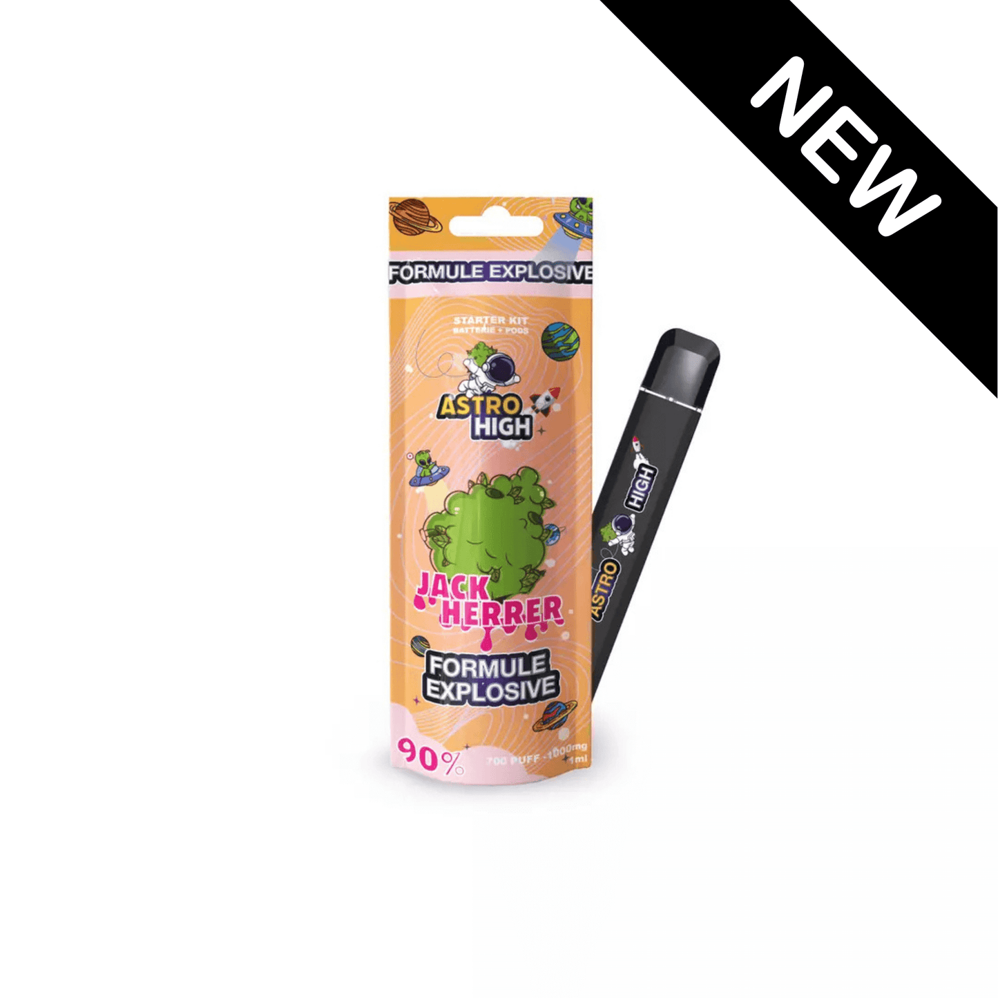 Vape pen Astro High HE 90% rechargeable arôme Jack